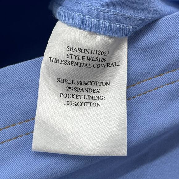 Wildfang The Essential Coverall Blue Small Long Sleeve - Picture 9 of 9